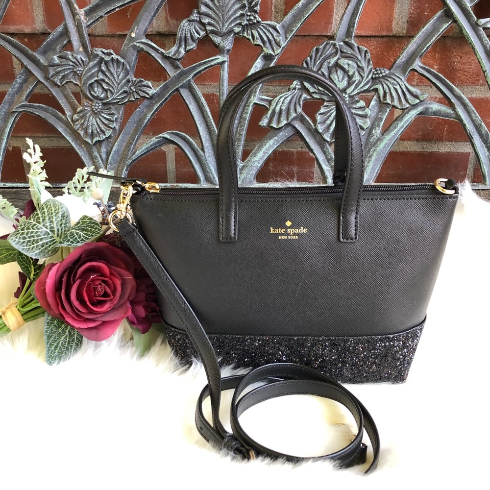 🎀🎀Kate Spade Greta Court Ina Glitter Crossbody - Picture 7 of 8